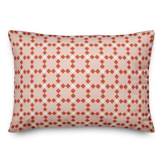 Creative Products Red Check Plaid 14x20 Spun Poly Pillow