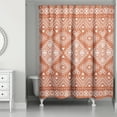 thumbnail image 1 of Creative Products Red Clay with White Tribal Pattern 71x74 Shower Curtain, 1 of 2