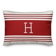 thumbnail image 1 of Creative Products Red Farmhouse Stripes Monogram 14x20 Spun Poly Pillow, 1 of 3