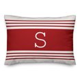 thumbnail image 1 of Creative Products Red Farmhouse Stripes Monogram 14x20 Spun Poly Pillow, 1 of 3