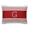 thumbnail image 1 of Creative Products Red Farmhouse Stripes Monogram 14x20 Spun Poly Pillow, 1 of 3