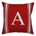 thumbnail image 1 of Creative Products Red Farmhouse Stripes Monogram 18x18 Spun Poly Pillow, 1 of 2