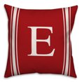 thumbnail image 1 of Creative Products Red Farmhouse Stripes Monogram 18x18 Spun Poly Pillow, 1 of 2