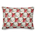 thumbnail image 1 of Creative Products Red Floral Pattern - White 14x20 Spun Poly Pillow, 1 of 3
