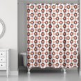 thumbnail image 1 of Creative Products Red Flower Pattern 71x74 Shower Curtain, 1 of 2