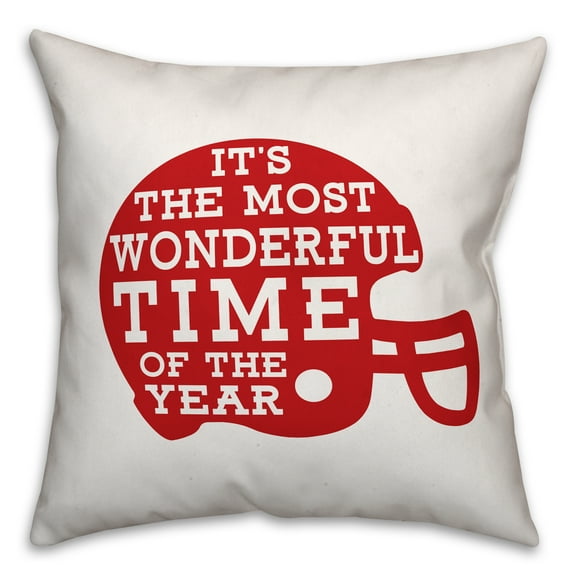 Creative Products Red Football Helmet 18x18 Spun Poly Pillow