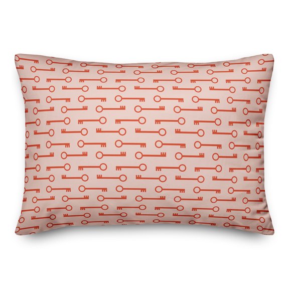 Creative Products Red Keys Pattern 14x20 Spun Poly Pillow