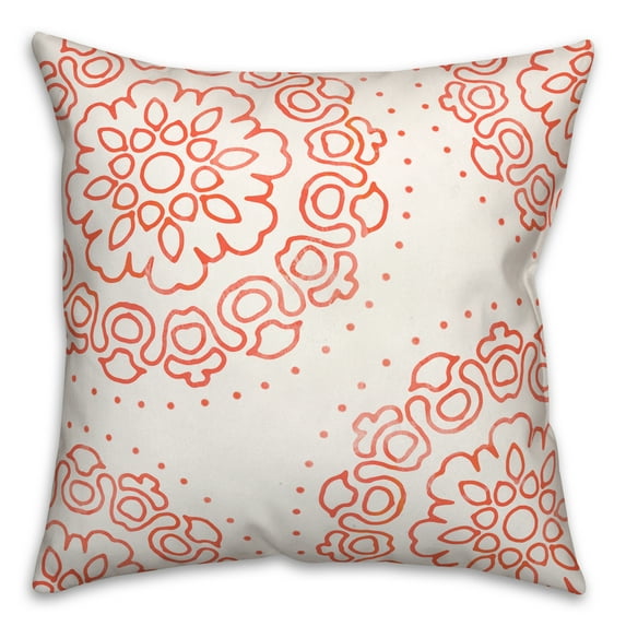 Creative Products Red Line Mandala Pattern 20x20 Indoor / Outdoor Pillow