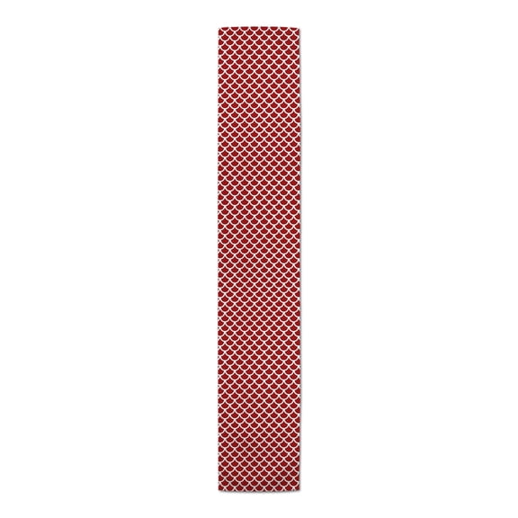Creative Products Red Ocean Scallops 16x72 Poly Twill Table Runner