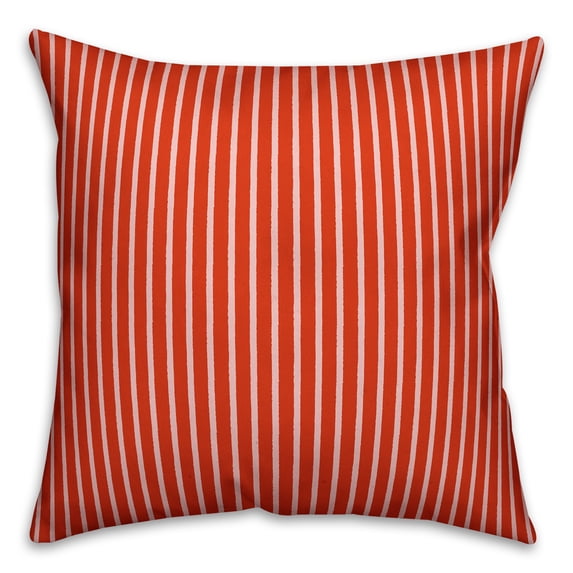 Creative Products Red Stripes 20x20 Spun Poly Pillow