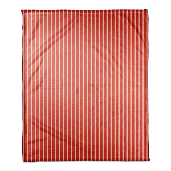 Creative Products Red Stripes 50x60 Coral Fleece Blanket