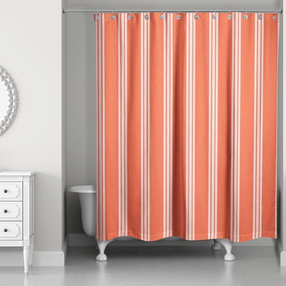 Creative Products Red Stripes 71x74 Shower Curtain