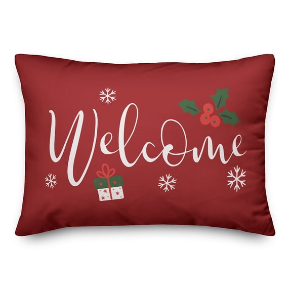 Creative Products Red Welcome 20 x 14 Spun Poly Pillow