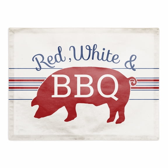 Creative Products Red White And BBQ 18x14 Twill Placemat