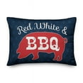 thumbnail image 1 of Creative Products Red White and BBQ 14x20 Spun Poly Pillow, 1 of 1