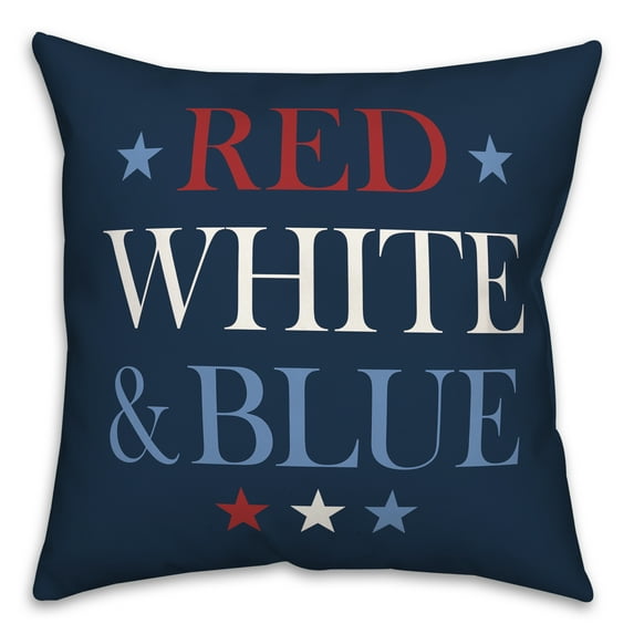 Creative Products Red White and Blue 18x18 Spun Poly Pillow