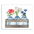 thumbnail image 1 of Creative Products Red White and Blue Florals 16x20 Canvas Wall Art, 1 of 5