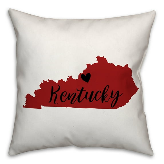 Creative Products Red and Black Kentucky Pride 16x16 Spun Poly Pillow