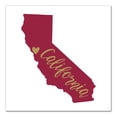 thumbnail image 1 of Creative Products Red and Tan California Pride 16 x 16 Canvas Wall Art, 1 of 5
