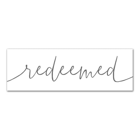 Creative Products Redeemed Script 12x36 Canvas Wall Art