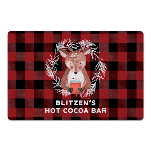 Creative Products Reindeer Hot Cocoa Bar 27x18 Floor Mat