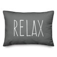 thumbnail image 1 of Creative Products Relax Grey and White 14x20 Indoor / Outdoor Pillow, 1 of 2