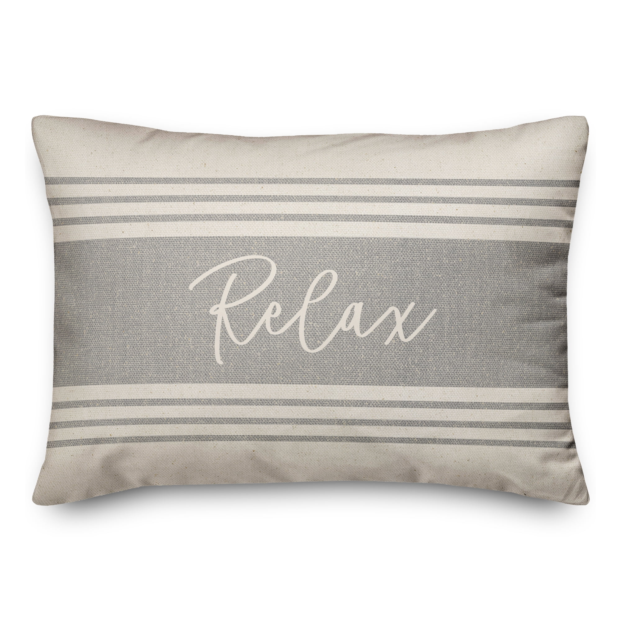 Creative Products Relax Linen Gray 14 x 20 Indoor / Outdoor Pillow