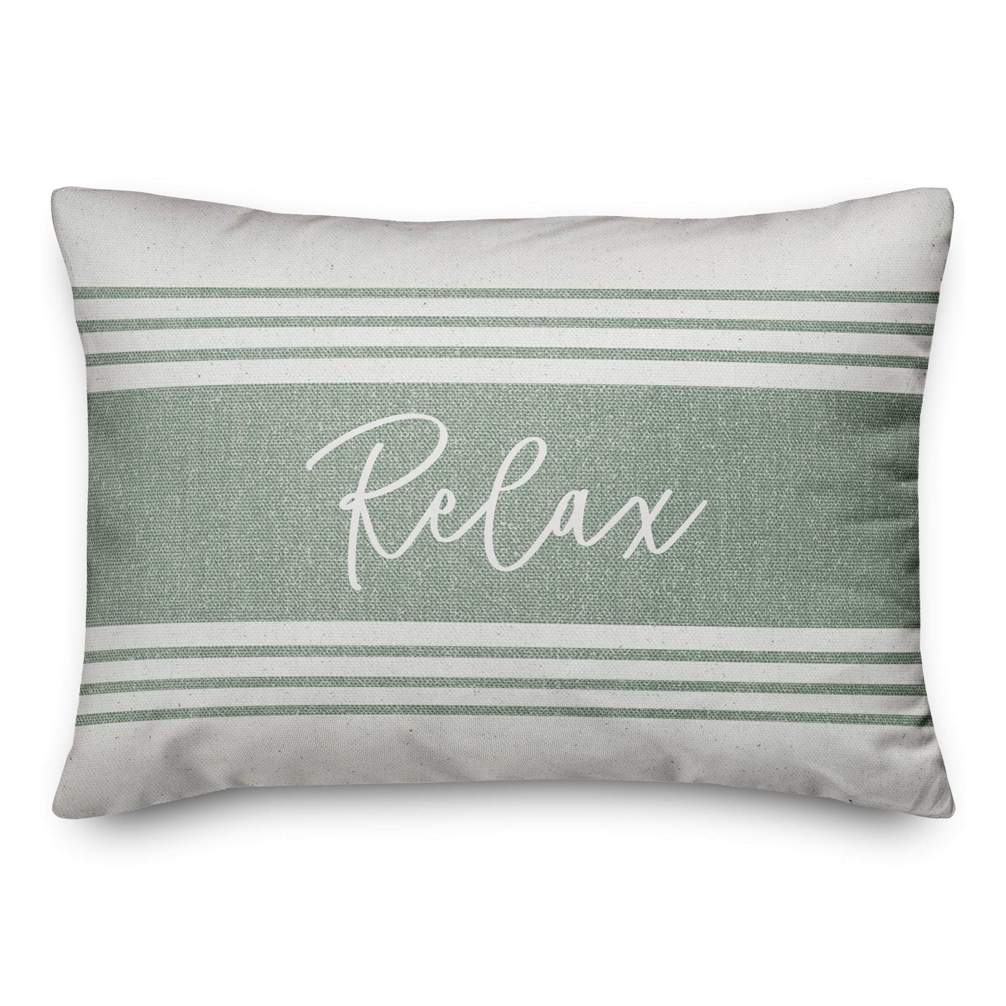 Creative Products Relax Linen Green 14 x 20 Indoor / Outdoor Pillow