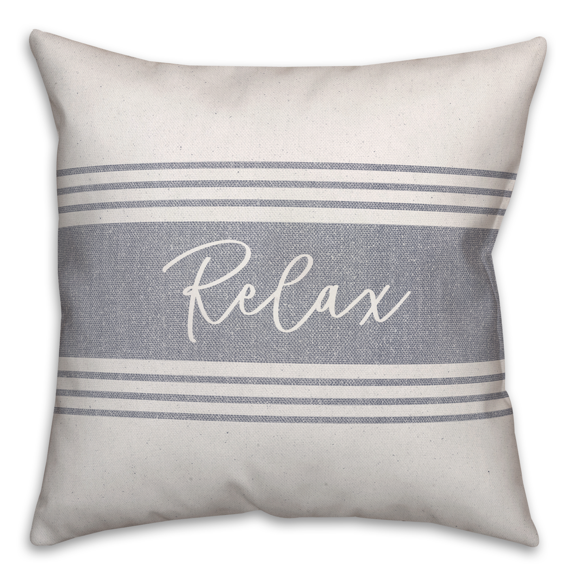Creative Products Relax Linen Blue 18 x 18 Indoor / Outdoor Pillow