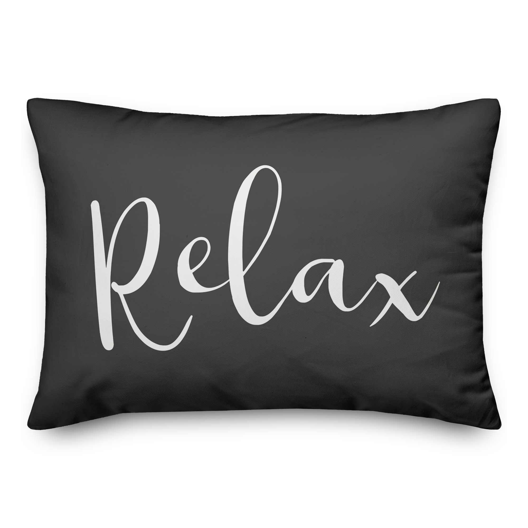 Creative Products Relax Script Black and White 14x20 Indoor / Outdoor Pillow