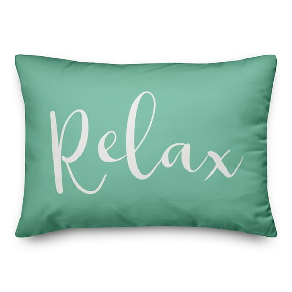 Creative Products Relax Script Mint 14x20 Indoor / Outdoor Pillow