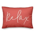 thumbnail image 1 of Creative Products Relax Thin Script Coral 14x20 Indoor / Outdoor Pillow, 1 of 8