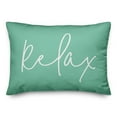 thumbnail image 1 of Creative Products Relax Thin Script Mint 14x20 Indoor / Outdoor Pillow, 1 of 8