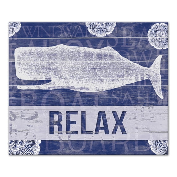 Creative Products Relax Whale 24 x 20 Canvas Wall Art
