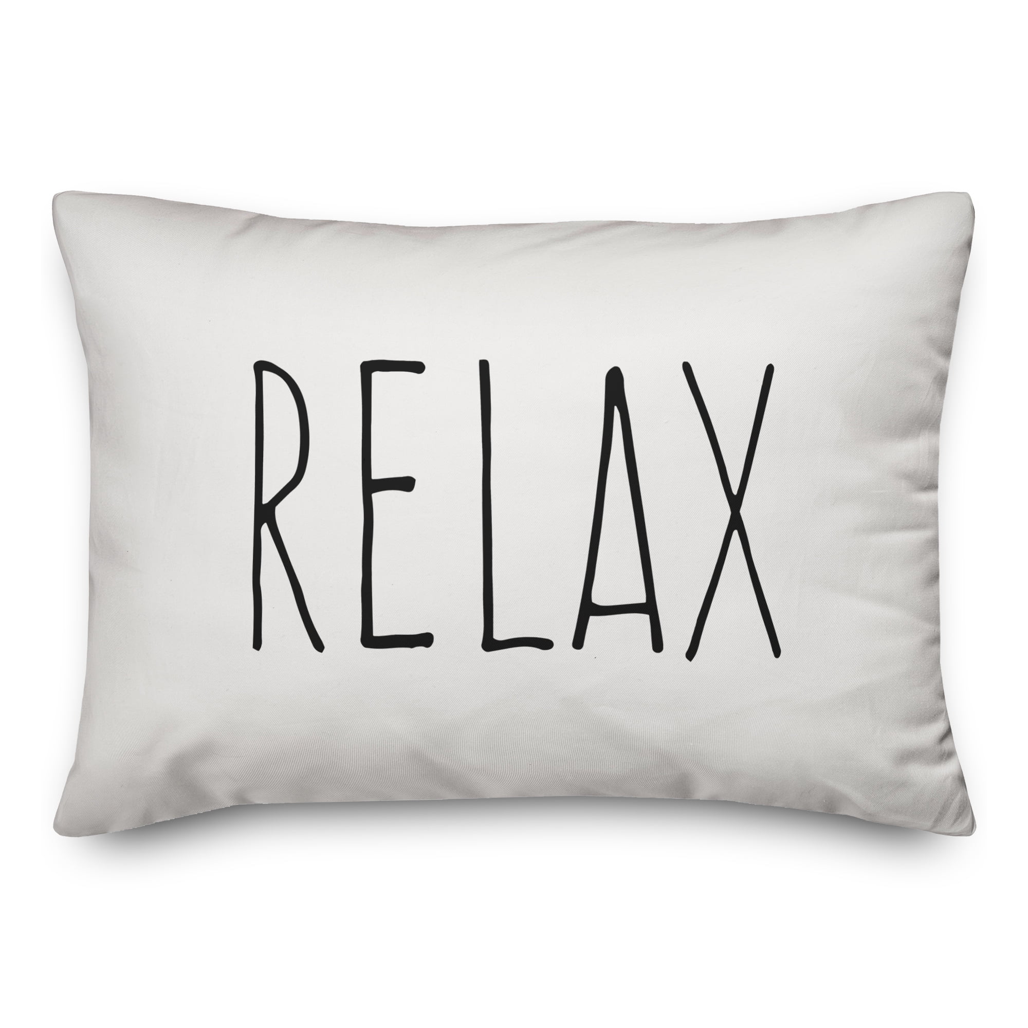 Creative Products Relax White and Black 14x20 Indoor / Outdoor Pillow