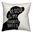 thumbnail image 1 of Creative Products Rescue is my Favorite Breed 18x18 Spun Poly Pillow, 1 of 3