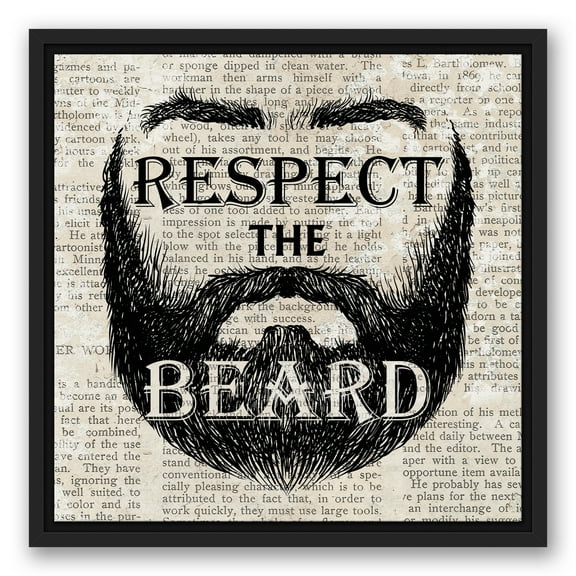 Creative Products Respect the Beard 16 x 16 Canvas Wall Art