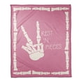 thumbnail image 1 of Creative Products Rest in Pieces 50 x 60 Coral Fleece Blanket, 1 of 3