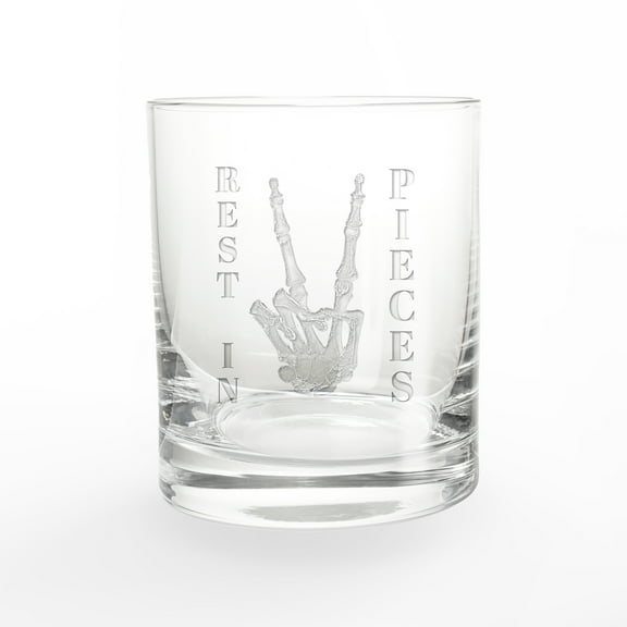 Creative Products Rest in Pieces Peace Sign 11 oz. Whiskey Glass