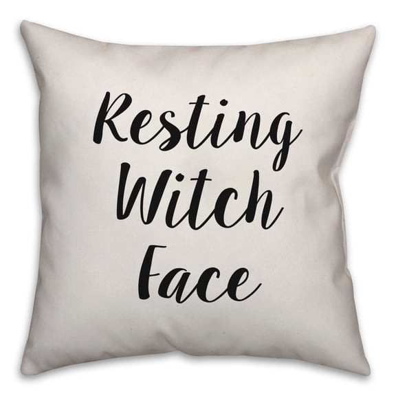 Creative Products Resting Witch Face 18x18 Spun Poly Pillow