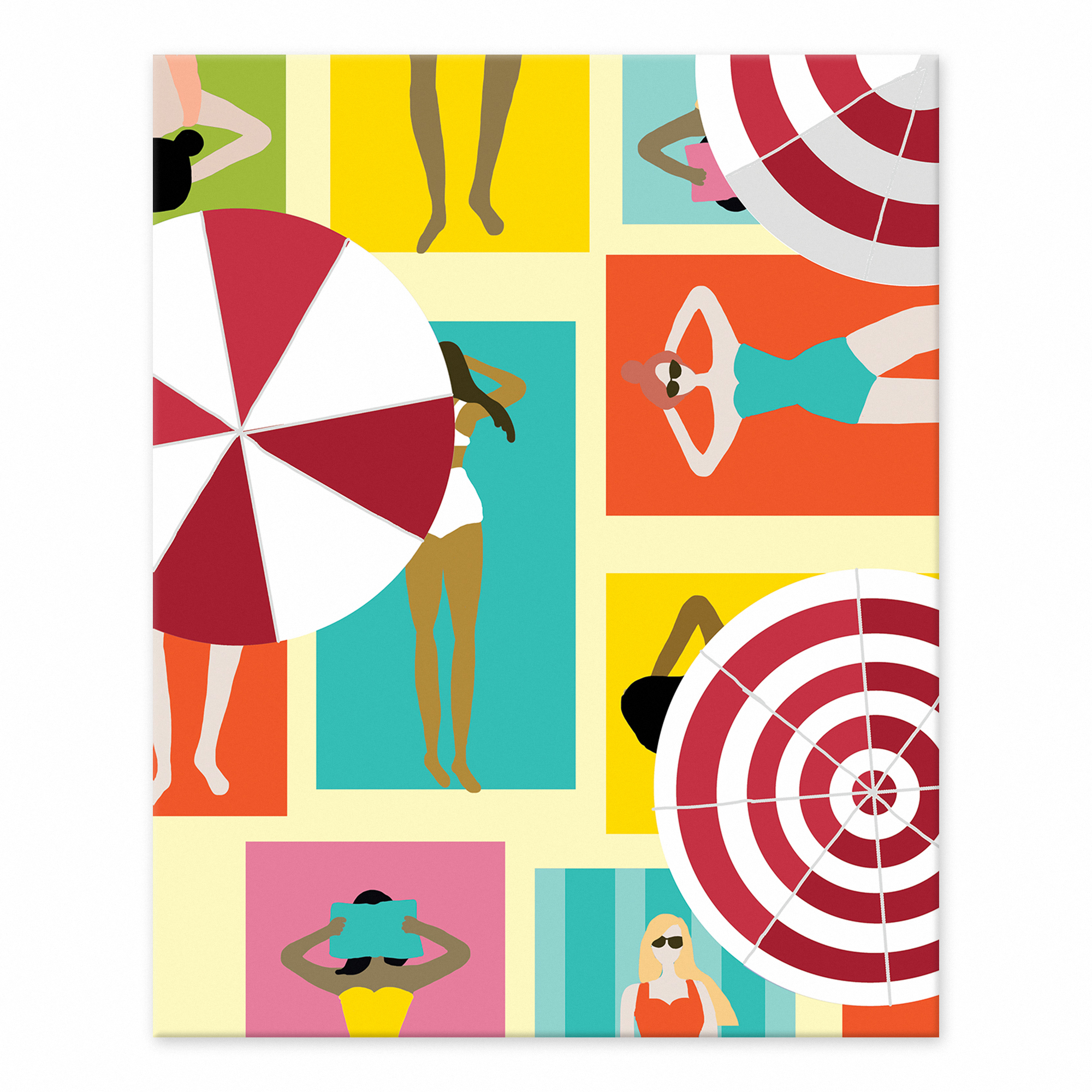 Creative Products Retro Aerial Beach View 8x10 Tabletop Canvas ...