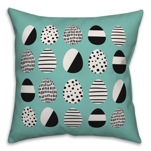 Creative Products Retro Easter Egg Pattern 16x16 Spun Poly Pillow