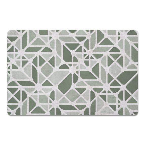 Creative Products Retro Geometric Sage 27x18 Floor Mat