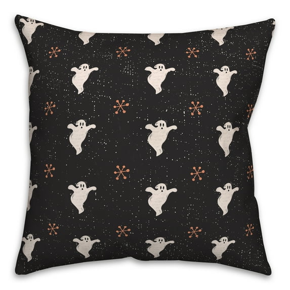 Creative Products Retro Ghost Pattern 18x18 Spun Poly Pillow