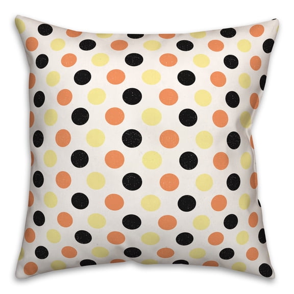 Creative Products Retro Polka Dots Pattern 18x18 Spun Poly Pillow
