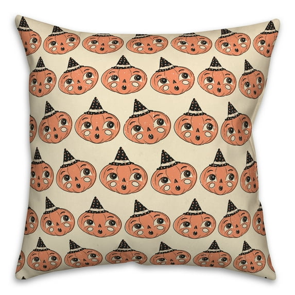 Creative Products Retro Pumpkin Pattern 18x18 Spun Poly Pillow