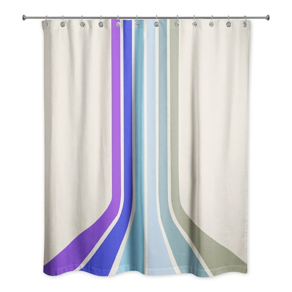 Creative Products Retro Stripes 2 71x74 Shower Curtain