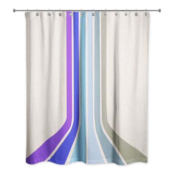 Creative Products Retro Stripes 2 71x74 Shower Curtain