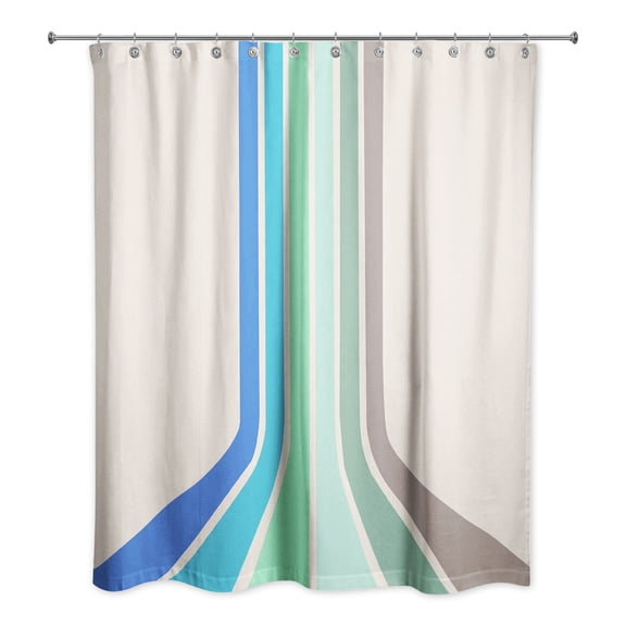 Creative Products Retro Stripes 3 71x74 Shower Curtain