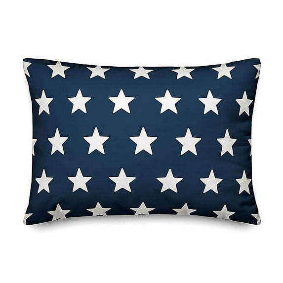 Creative Products Reversible Stars and Stripes 14x20 Spun Poly Pillow